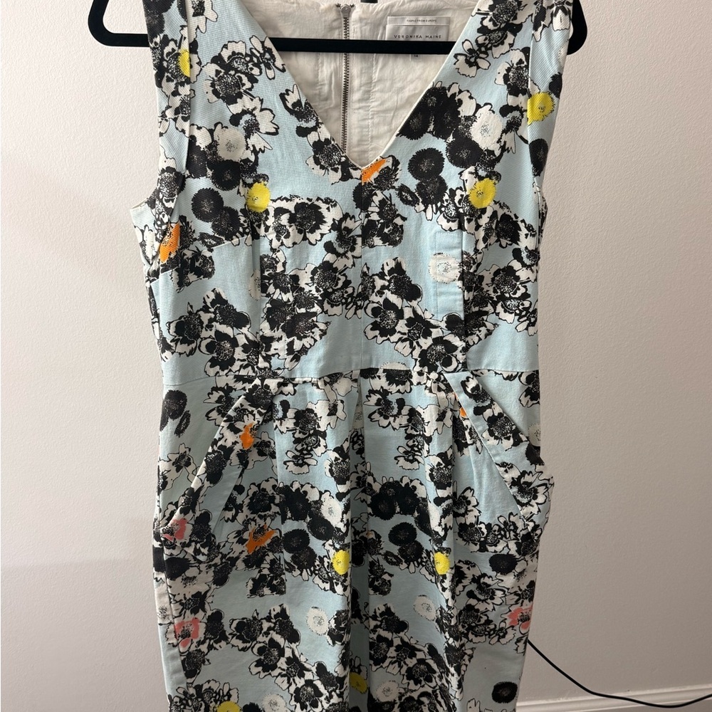 Veronika Maine Cream European Fabric Dress